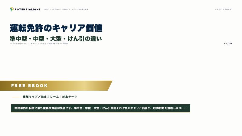 運転免許のキャリア価値 eBook表紙